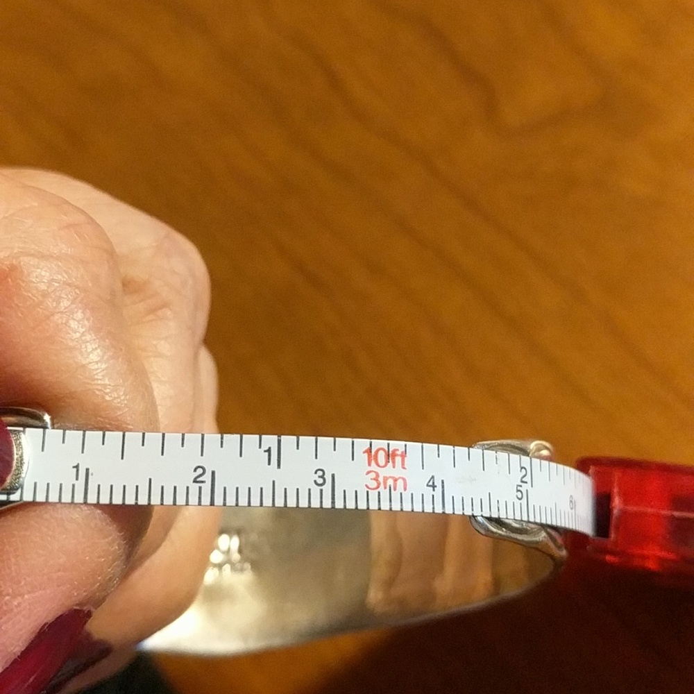 Native American Turquoise & Coral Stamped Cuff - Picture 8 of 10